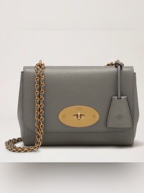 Mulberry Lily Charcoal Small Classic Grain Leather Bag
